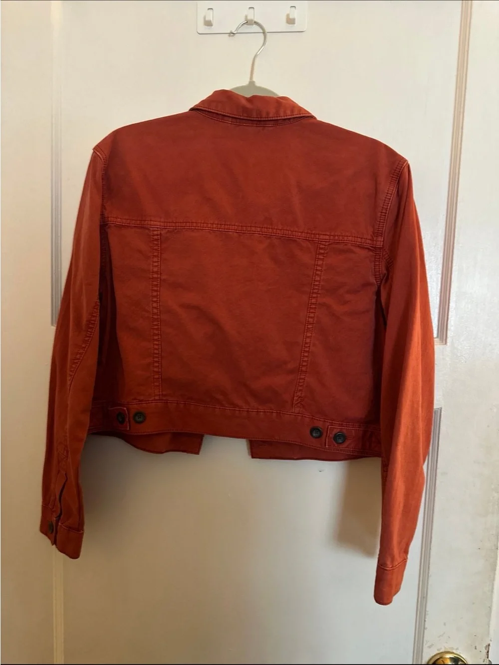 Free People Rust Orange Jean Jacket - Picture 3 of 4
